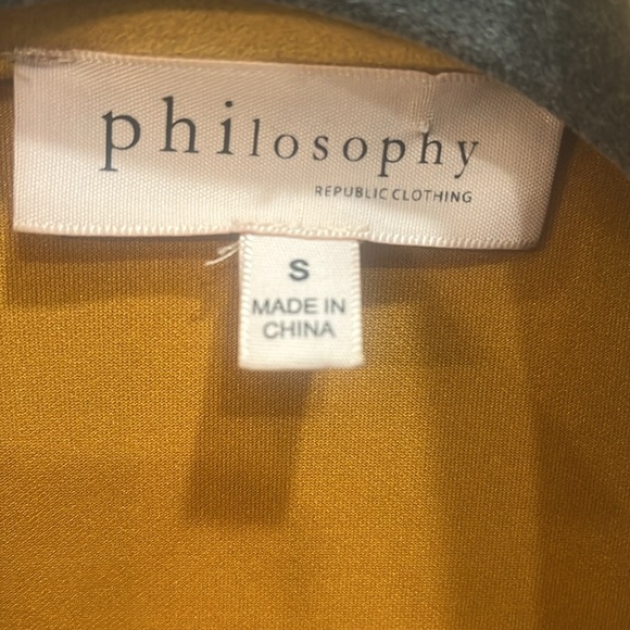Philosophy faux suede mustard jacket - Picture 4 of 8